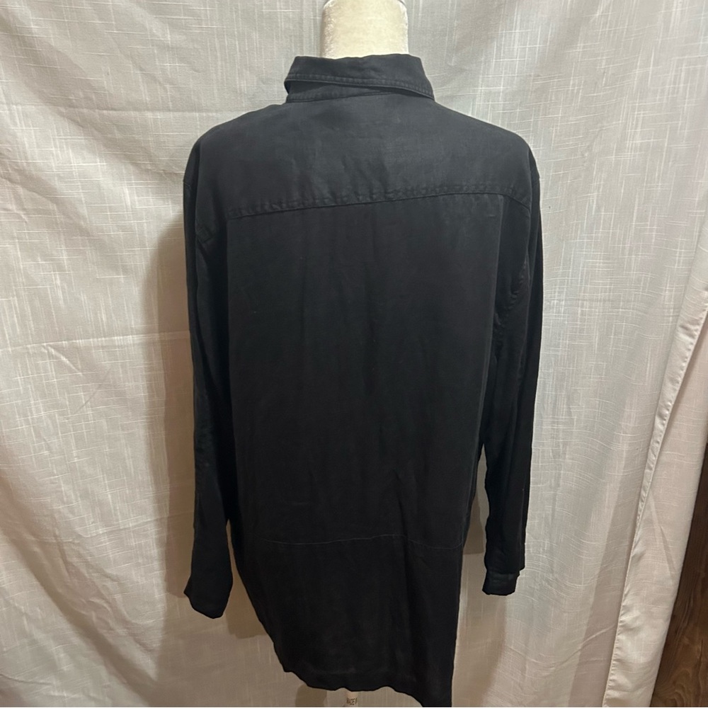 Black linen jacket XL - Picture 4 of 6